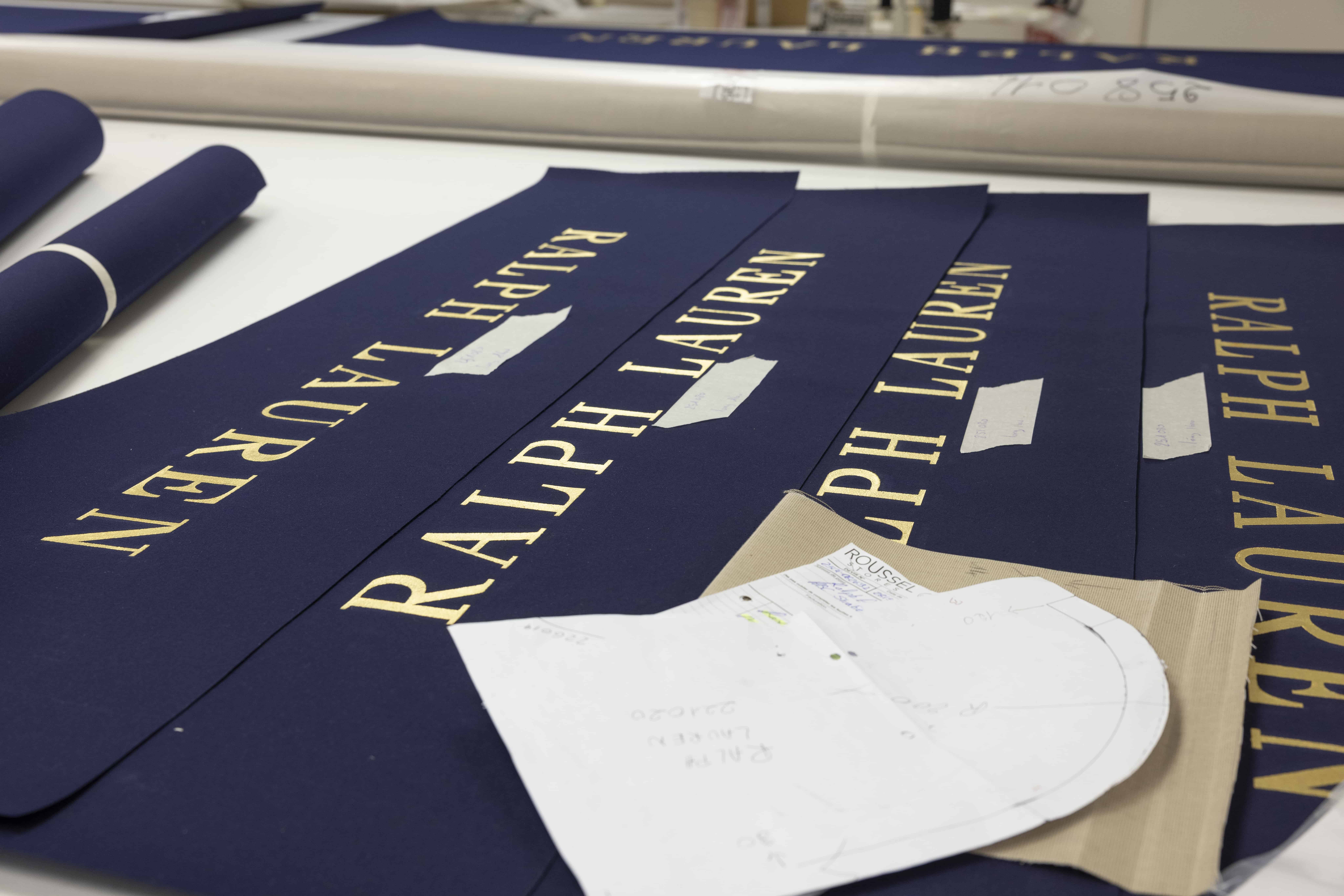 Retouche lambrequin Ralph Lauren