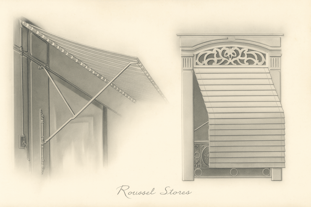 Gravure de stores à l'italienne