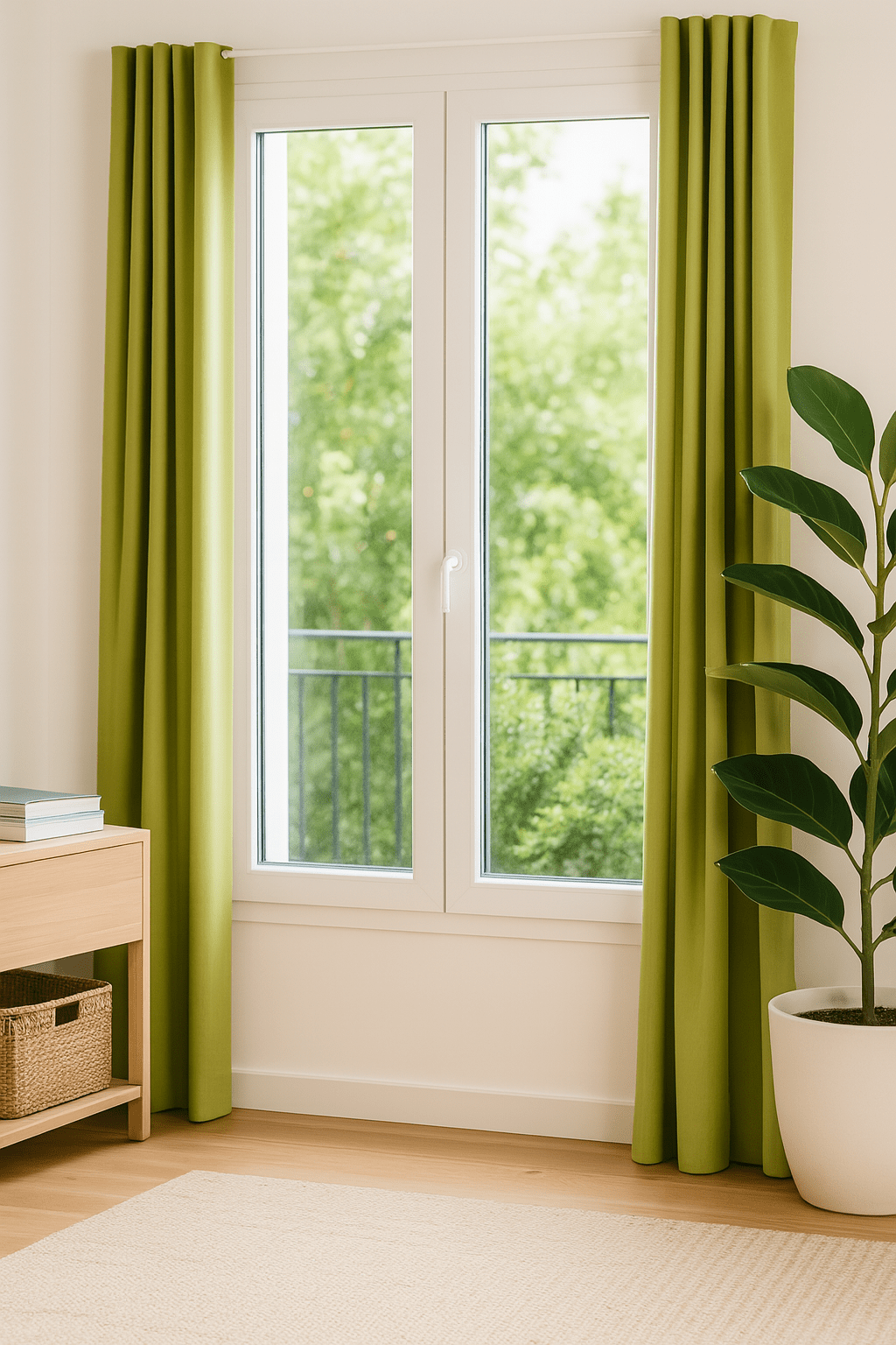 Fenêtre haute blanche salon