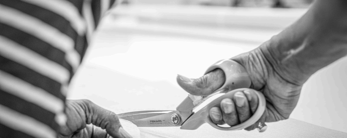 Coupe de toile atelier